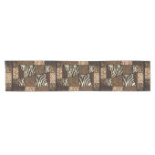 Chemin De Table Court Luxueux safari inspiré – Motif mondial moderne (Horizontal)