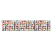 Chemin De Table Court Macarons Aquarelle tendance et artistique Imprimer (Horizontal)