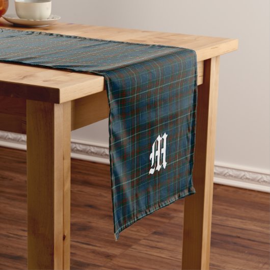 Chemin De Table Court MacConnell Clan Tartan Plaid Monogrammé (In Situ)