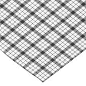 Chemin De Table Court MacFarlane tartan noir blanc plaid (Coin)
