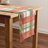 Chemin De Table Court Madras Plaid Noël (In Situ)