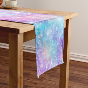 Chemin De Table Court Magnifique Fond Pailleté Coloré