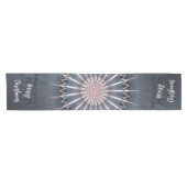 Chemin De Table Court Mandala Chatoyante Rose Bleu Foncé (Horizontal)