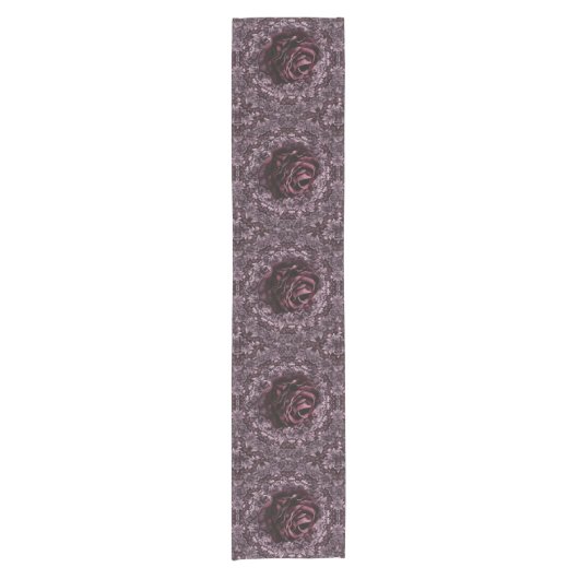 Chemin De Table Court Mandala de rose (Devant)