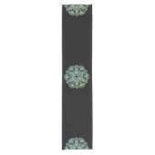 Chemin De Table Court Mandala Exotic Tribal Green Gradient (Devant)