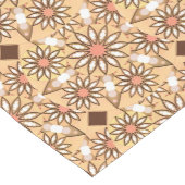 Chemin De Table Court Mandala Motif, Caramel Tan, Chocolat Brown (Coin)