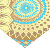 Chemin De Table Court Mandala Superposé Bleu Marron Or (Coin)