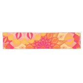 Chemin De Table Court Mandala superposé orange rose jaune (Horizontal)
