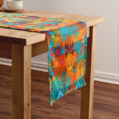 Chemin De Table Court Mandala tribal ethnique #1 (In Situ)