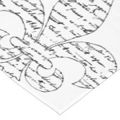 Chemin De Table Court Manuscrit de Fleur de Lis French (Coin)