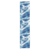 Chemin De Table Court Marbre d'eau bleue (Devant)