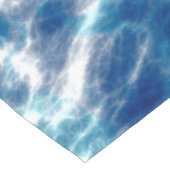 Chemin De Table Court Marbre d'eau bleue (Coin)