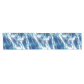 Chemin De Table Court Marbre d'eau bleue (Horizontal)