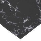 Chemin De Table Court Marbre élégant style4 - noir et blanc (Coin)