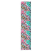 Chemin De Table Court Marbre rose et vert (Devant)