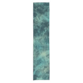 Chemin De Table Court Marbre turquoise Abstrait (Devant)