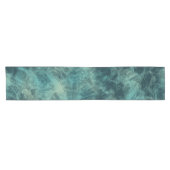 Chemin De Table Court Marbre turquoise Abstrait (Horizontal)