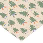 Chemin De Table Court Marche Whimsical Motif des arbres de Noël (Coin)