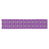 Chemin De Table Court Mardi Gras Masque Vert Or Purple Clown Casquette C (Horizontal)
