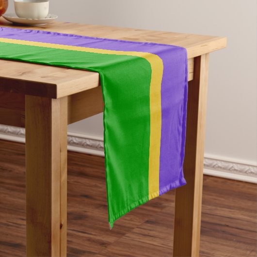 Chemin De Table Court Mardi Gras Stripes (In Situ)