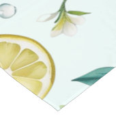 Chemin De Table Court Mariage moderne jaune citron floral script douche (Coin)
