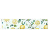 Chemin De Table Court Mariage moderne jaune citron floral script douche (Horizontal)