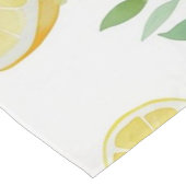 Chemin De Table Court Mariage moderne jaune citron floral script douche  (Coin)