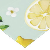 Chemin De Table Court Mariage moderne jaune citron floral script shower (Coin)