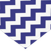 Chemin De Table Court Marine et coureur blanc de Tableau de zigzag (Coin)