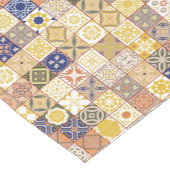 Chemin De Table Court Marocain carrelage jaune et bleu (Coin)