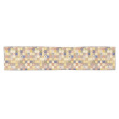 Chemin De Table Court Marocain carrelage jaune et bleu (Horizontal)