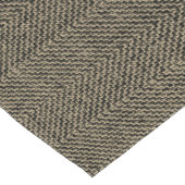 Chemin De Table Court Marron et noir tweed  (Coin)