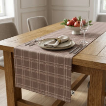 Marron géométrique à carreaux tartan automne cosy