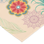 Chemin De Table Court Meditative Elegance: Mandalas and Peacock Feathers (Coin)