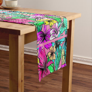 Chemin De Table Court Mélange de fleurs tropicales Thunder_Cove
