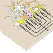 CHEMIN DE TABLE COURT MENORAH LIGHTS HANOUKKA (Coin)