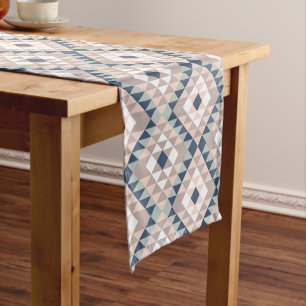 Chemin De Table Court Menthe moderne de marine de motif de sud-ouest