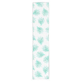 Chemin De Table Court Mer Côtière Vert Gradient Coraux & Blanc (Devant)