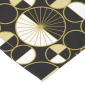 Chemin De Table Court Mi-siècle Cercles modernes Moitié Or Noir (Coin)
