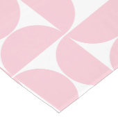 Chemin De Table Court Mi-Siècle Moderne Bébé rose et blanc Motif (Coin)