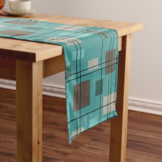 Chemin De Table Court Mi-siècle moderne géométrique 8 (In Situ)