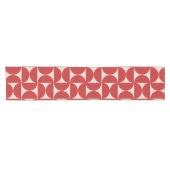 Chemin De Table Court Mi-siècle moderne Motif Abstrait Rouge (Horizontal)