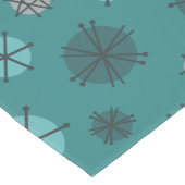 Chemin De Table Court Mi-Siècle Moderne Starburks Turquoise (Coin)