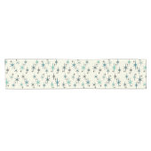 Chemin De Table Court Mid Century Modern Star Sky Turquoise (Horizontal)