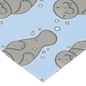 Chemin De Table Court Mignonne manatée bébé avec bulles illustration (Coin)