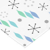 Chemin De Table Court Milieu du siècle moderne hiver vert (Coin)