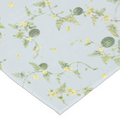 Chemin De Table Court Mini pastèque botanique gris bleu doux (Coin)