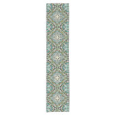 Chemin De Table Court Mint Vert Turquoise Hip Bohemian Bali Art Motif (Devant)