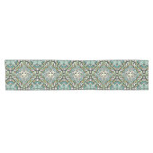 Chemin De Table Court Mint Vert Turquoise Hip Bohemian Bali Art Motif (Horizontal)