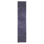 Chemin De Table Court Minuit Indigo Romance | Satiny Grunge Damask (Devant)